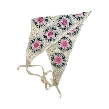 Imagem de Lenço Triangular Elegante De Tricô Para Mulheres, Acessório De Cabelo 