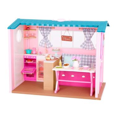 Imagem de Playset Casa de Campo Our Generation com Cozinha Equipada e Som Realista de Animais Bege Candide