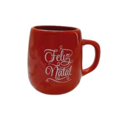 Imagem de Caneca Bojuda Presente Vermelha Com Frase Feliz Natal - Dela Home, Ver
