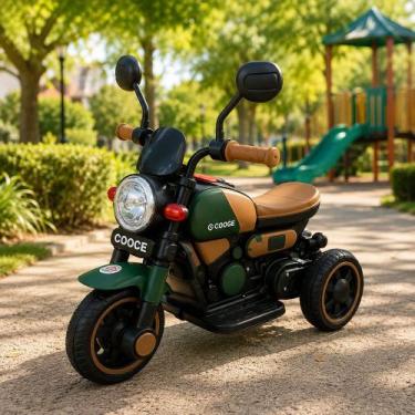 Imagem de Moto Elétrica Infantil Prime Retrô - Verde - UNITOYS