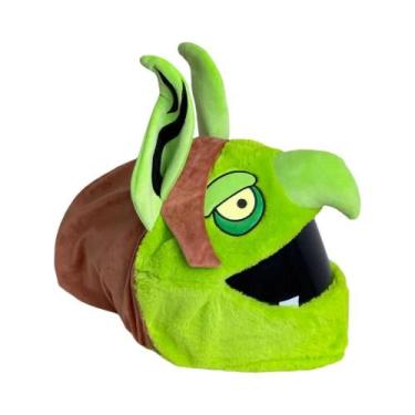 Imagem de Capa De Capacete De Motocicleta Em Tecido Com Estampa De Animal Verde,