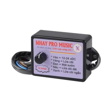 Imagem de Controlador Eletrônico De Buzina Musical 8 Sons 12V-24V Com Controle D