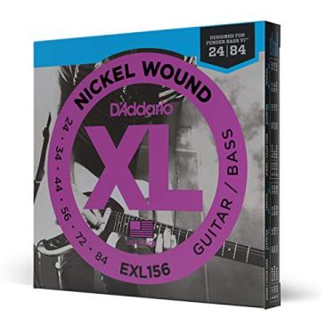 Imagem de Encordoamento Para Guitarra Barítono 6 Cordas .024-.084 Baixo Fender VI D'Addario XL Nickel Wound EXL156