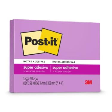Imagem de Post-it, 3M, Post-It, Bloco de Notas Adesivas, 76 mm x 102 mm, 90 folhas - Roxo