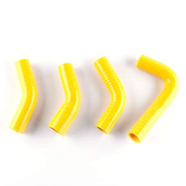 Imagem de LUXERAD Kit de mangueira de arrefecimento de silicone de desempenho de 3 camadas 4,5 mm para YAMAHA RD RZ 350 YPVS (Amarelo)