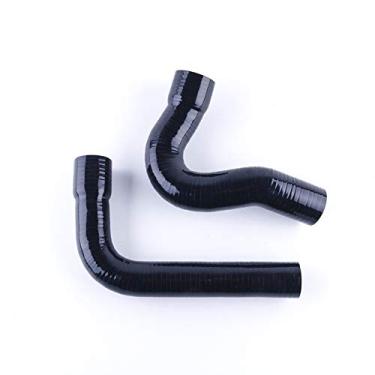 Imagem de LUXERAD Mangueira de radiador de refrigeração de silicone de desempenho de 3 camadas 4,5 mm para Ford Mustang/Falcon/Fairlane V8 67-70 (preta)