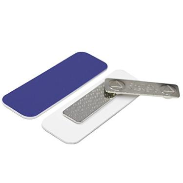 Imagem de Imprue Etiqueta/crachá em branco – Pacote com 25 – cantos redondos, suporte magnético para funcionários de escritório, profissional, crachá de nome de garçonete, etiqueta de nome de enfermeira