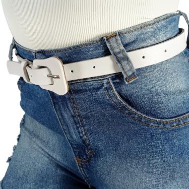 Imagem de Cinto Feminino Branco Usar c/ Calça, Bermuda, Shorts Jeans