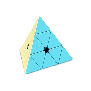 Imagem de CuberSpeed Moyu MoFang JiaoShi Macaron Meilong Pyraminx Cubo mágico sem adesivo MFJS Meilong Pyraminx Cubing Classroom Meilong pyraminx Macaron Speed Cube