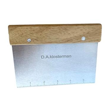 Imagem de Cortador de raspador de metal de aço inoxidável – Ótimo como cortador de massa para pão e massa de pizza – utensílio de cozinha multiuso para grelha plana