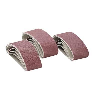 Imagem de 10 pçs correias de lixamento abrasivas para ferramenta de polimento 65x410mm cinto de lixadeira acessório de lixadeira moedor polidor ferramenta elétrica acessório, grão 80