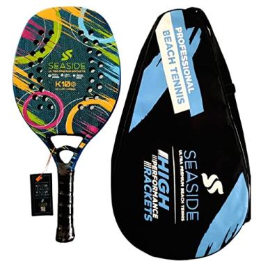 Imagem de Raquete de Beach Tennis Seaside Kevlar K10 Carbono 3K Blue Com Capa