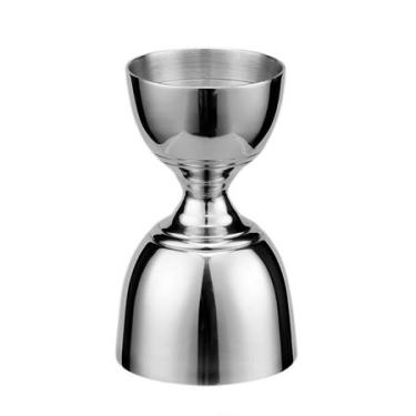 Imagem de Derrison Ferramenta de barra de aço inoxidável Bell Jigger com marcas de medição de 14 g, 28 g, 42,5 g e 56,7 g, acabamento polido espelhado, um jigger