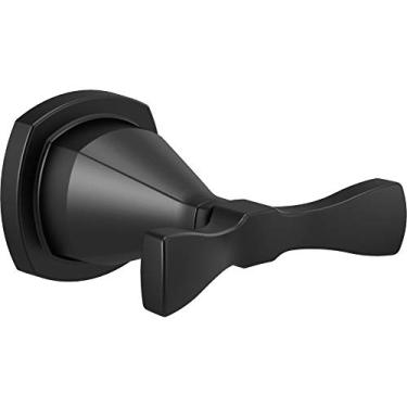 Imagem de Delta Faucet Stryke Gancho duplo para toalha, preto fosco, acessórios de banheiro, 77638-BL