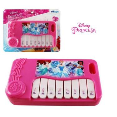 Imagem de Teclado Piano Musical Infantil Princesas  8 Teclas - Disney - Etitoys
