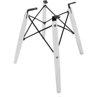 Imagem de Pé Palito Base Cadeira Eiffel 45cm Madeira Charles Eames (Branco)