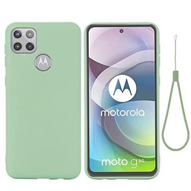 Imagem de For Motorola Moto G 5G Solid Color Liquid Silicone Dropproof Full Coverage Protective Case