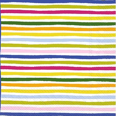 Imagem de Boston International Guardanapos de papel 3 camadas IHR, tamanho de coquetel 20 unidades, listras inteligentes