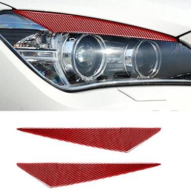 Imagem de JEZOE Decalque adesivo de guarnição para decoração de sobrancelha de lâmpada, para BMW X1 E84 2009 2010 2011 2012 2013 2014 Acessórios exteriores do carro