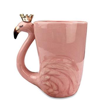 Imagem de 473 ml Caneca de café rosa bonito copo de cerâmica flamingo caneca de presente para mulheres avó mãe caneca de natal engraçado copo de café caneca de animal caneca de natal rosa decoração canecas de casamento