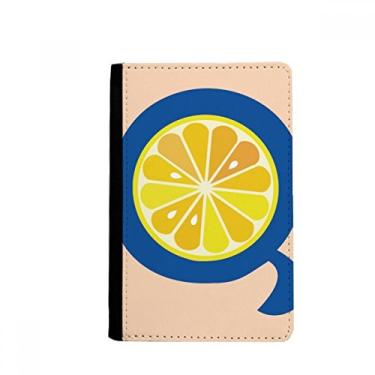Imagem de Q Alfabeto Laranja Frutas Bonito Padrão Porta Passaporte Notecase Burse Carteira Capa Cartão Bolsa, Multicolor