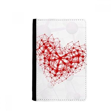 Imagem de Estrutura atômica vermelha ilustração física porta-passaporte notecase burse capa carteira porta-cartão, Multicolor