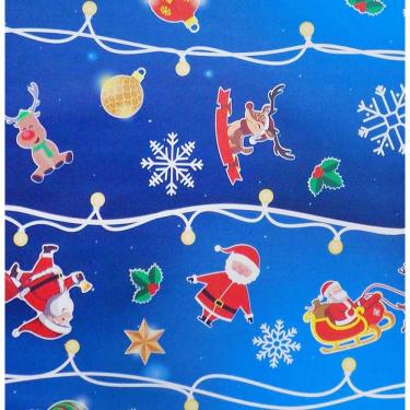 Imagem de Sacola metalica 20X30 enfeite de natal azul / 50UN / magnatech