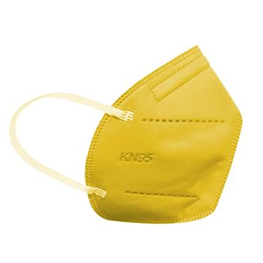 Imagem de Máscaras KN95 Amarela Lisa - Kit de 10, 20, 30, 40, 50, 100 Unidades - FPP2 PFF2 - Filtragem > 95% - Embaladas de 10 em 10 (50)