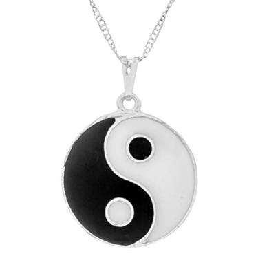 Imagem de Colar Yin Yang 22mm - Sunshine Cristais Cor:Prata