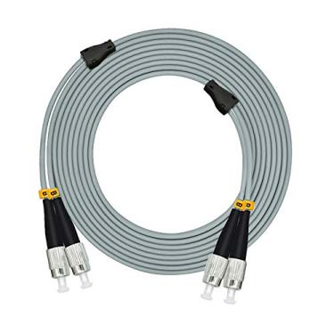 Imagem de Jeirdus 100 metros FC para FC interno blindado Duplex 62,5/125 OM1 cabo de fibra óptica jumper, cabo de conexão óptica, 100 m, 100 m, multimodo