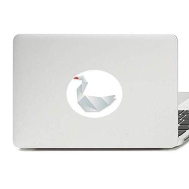 Imagem de Adesivo geométrico abstrato de ganso, padrão origami, vinil, emblema, adesivo para laptop