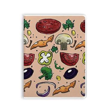Imagem de Diário com capa macia para caderno de peppers e cebola Pizza Tomate Foods