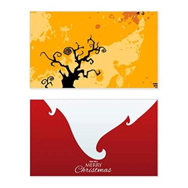 Imagem de Árvore Ghost Fear Halloween Corpse Holiday Merry Christmas Cartões de parabéns Mensagem de Natal