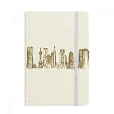 Imagem de Caderno de anotações Shanghai China Landmark Sketch capa dura diário clássico A5