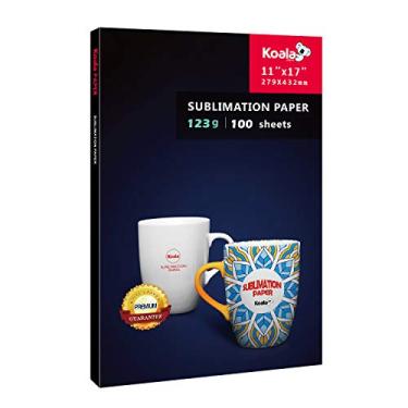 Imagem de Papel de sublimação Koala 28 x 45 cm Camisetas fáceis de fazer você mesmo, xícaras, canecas compatíveis somente com tinta de sublimação de impressão a jato de tinta 100 folhas 123 g