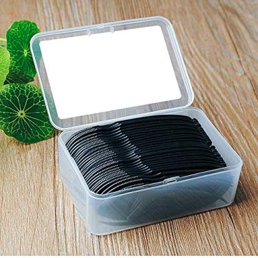 Imagem de Hovico 50 peças/conjunto de carvão de bambu para dentadura de flores, palheta dental, escova interdental, palheta de dente para limpeza de dentes, higiene oral