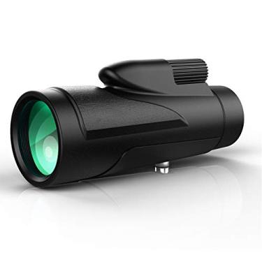 Imagem de Telescópios monoculares para adultos, HD BAK4 Prism Phone Telescopes à prova d'água com adaptador de fotografia de telefone e tripé de telefone para observação de pássaros / acampamento / viagens / caminhadas
