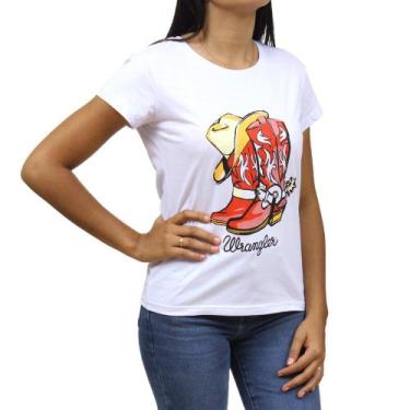 Imagem de Camiseta Feminina Branca Original Wrangler 33339