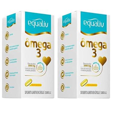 Imagem de Omega 3 óleo de peixe, 180 cápsulas gel, Equaliv kit 2 unidades - 360 cápsulas total