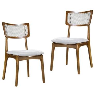 Imagem de Kit 2 Cadeiras Para Mesa De Jantar Madeira Maciça - Urbana - Espresso