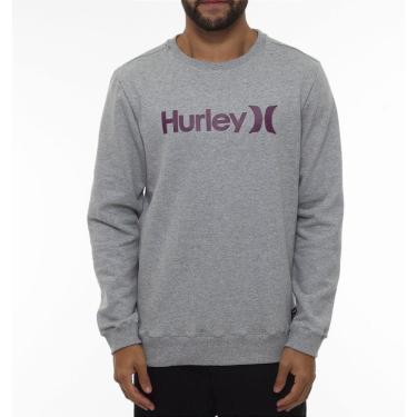 Imagem de Moletom Hurley Careca One&Only WT23 Masculino Cinza Mescla