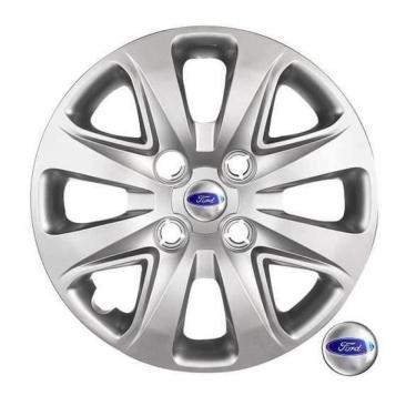 Imagem de Calota Jogo Novo Ford Ka 2014 2015 2016 Aro14 P49j Prata 4pç