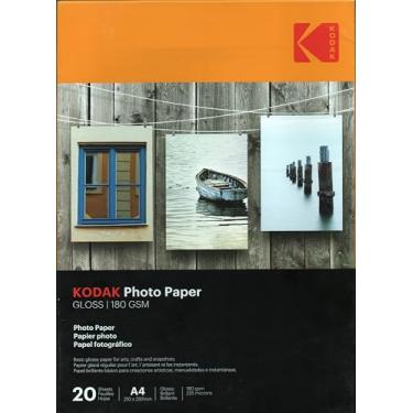 Imagem de KODAK Papel fotográfico de jato de tinta (20 folhas, A4, 180 g, Amarelo, Papel fotográfico 5740-512 20 A4
