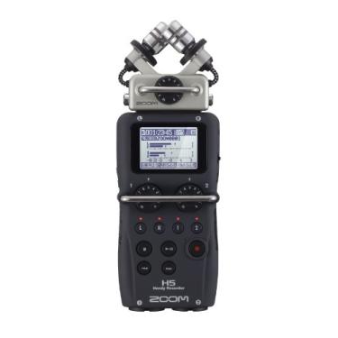 Imagem de Zoom Gravador portátil H5 de 4 faixas para áudio para vídeo, música e podcasts, microfones estéreo, 2 entradas XLR/TRS, interface de áudio USB, alimentado por bateria