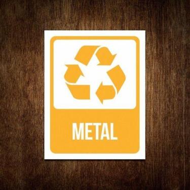 Imagem de Placa De Sinalização Advertência  - Lixo Metal (27X35) - Sinalizo