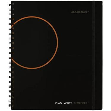 Imagem de Caderno de planejamento 2019, da AT-A-GLANCE, sem data, 21 x 28 cm, grande, plano. Escreva. Lembre-se, com calendários de referência, preto (70620905)