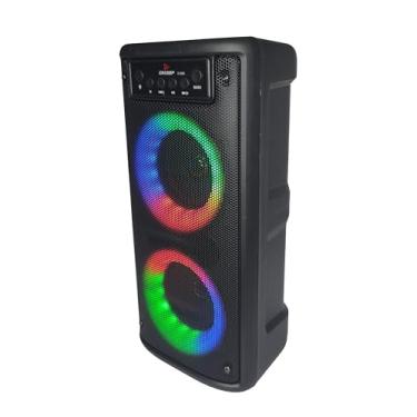 Imagem de Caixa de Som Bluetooth V5.0 + EDR Radio FM Portatil Led RGB 20W RMS (200W PMPO) 2 Alto falantes - Grasep