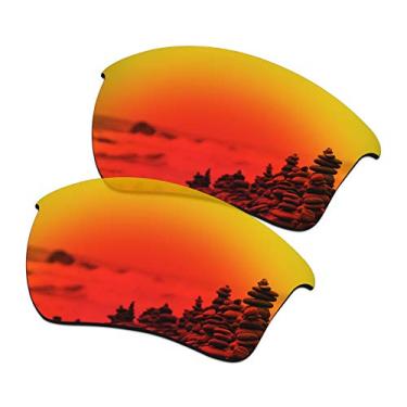 Imagem de SmartVLT Lentes de reposição polarizadas revestidas de AR vermelho fogo para Oakley Half Jacket 2.0 XL OO9154