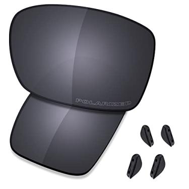 Imagem de SAUCER Lentes de substituição premium para óculos de sol Oakley Turbine OO9263 High Defense - Escudo preto polarizado