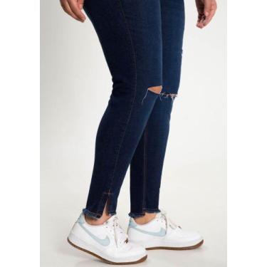 Imagem de Calça Plus Size Jeans Chapa Barriga Lunender 20454